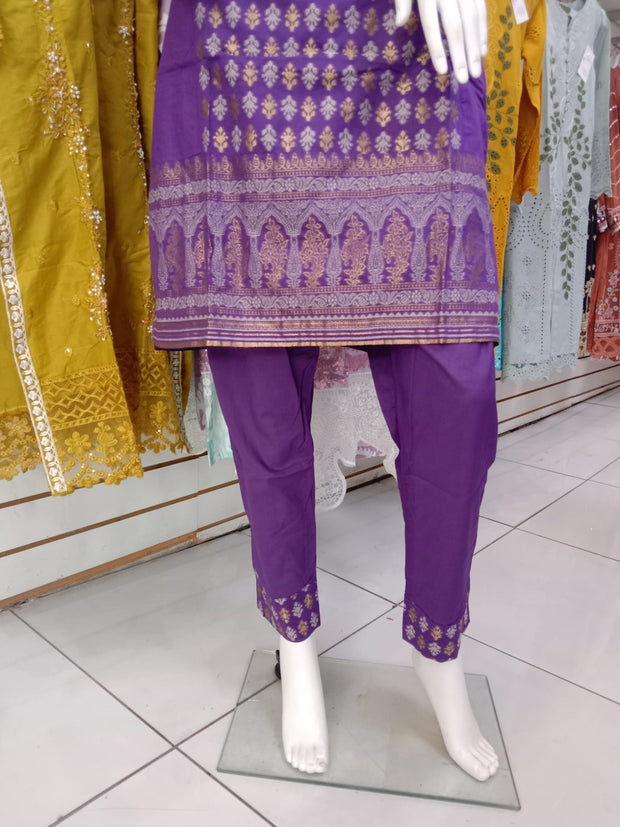 Khaadi 2pc Banarsi Cotton Shalwar Kameez Dress SS3971