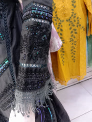 Black Cambric Readymade Shalwar Kameez 3PC SS3979