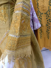 Mustard Cambric Readymade Shalwar Kameez 3PC SS3978