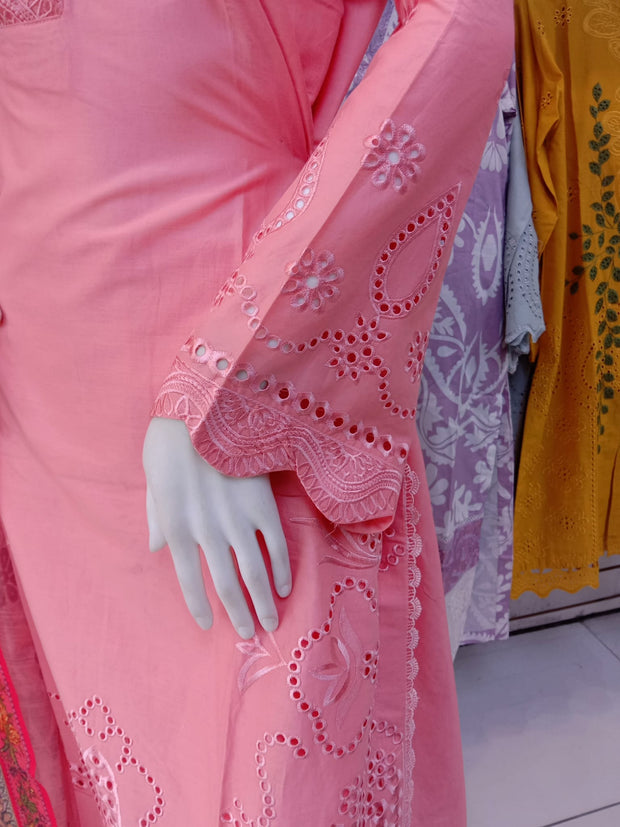 Peach Cambric Readymade Shalwar Kameez 3PC SS3988