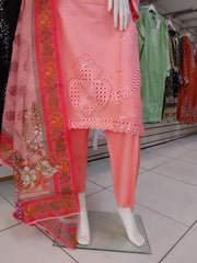 Peach Cambric Readymade Shalwar Kameez 3PC SS3988