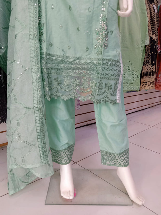Mint Cambric Readymade Shalwar Kameez 3PC SS3980