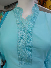Blue Cambric Readymade Shalwar Kameez 3PC SS3987