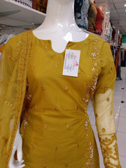 Mustard Cambric Readymade Shalwar Kameez 3PC SS3982