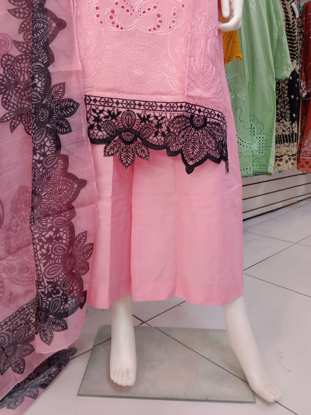Pink Cambric Readymade Shalwar Kameez 3PC SS3985