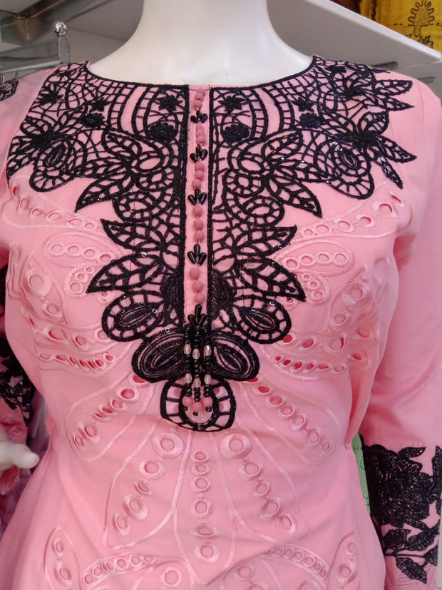 Pink Cambric Readymade Shalwar Kameez 3PC SS3985