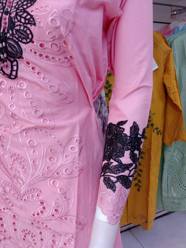 Pink Cambric Readymade Shalwar Kameez 3PC SS3985
