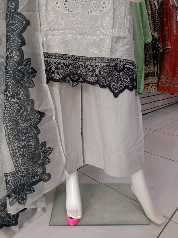 Grey Cambric Readymade Shalwar Kameez 3PC SS3986