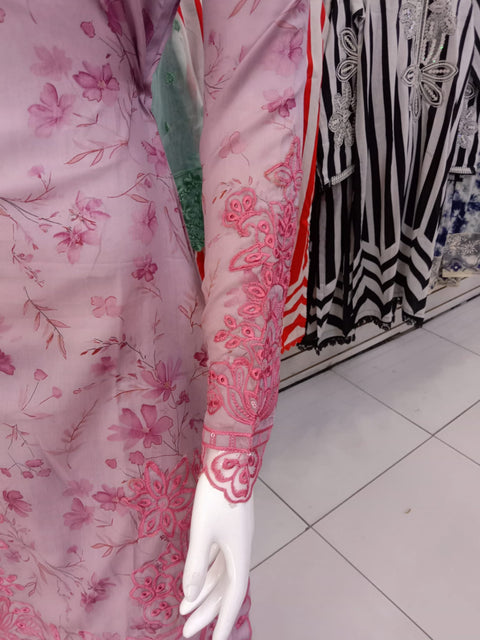 Iznik Inspired Pink 3PC Shalwar Kameez Ready to wear SS4005
