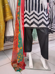 Maria B Inspired Black 3PC Shalwar Kameez Ready to wear SS4002