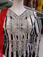 Maria B Inspired Black 3PC Shalwar Kameez Ready to wear SS4002