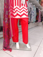 Maria B Inspired Red 3PC Shalwar Kameez Ready to wear SS4003