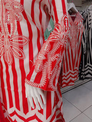 Maria B Inspired Red 3PC Shalwar Kameez Ready to wear SS4003