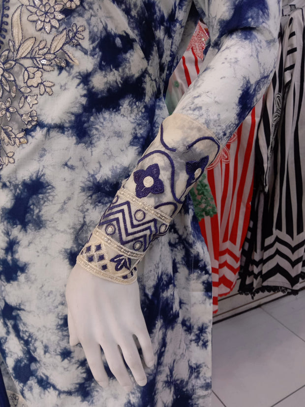 Sapphire Inspired Blue 3PC Shalwar Kameez Ready to wear SS4008