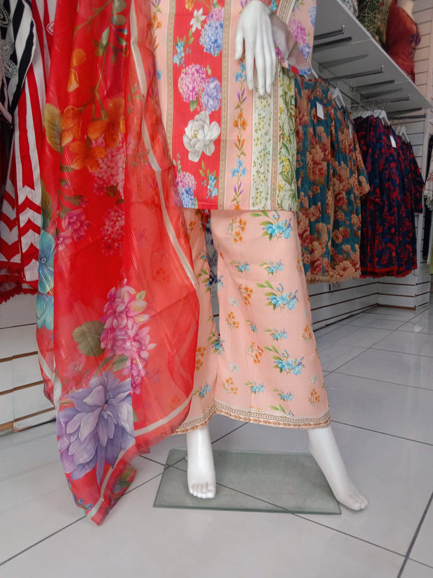 Summer Digital Print 3PC  Shalwar Kameez Dress SS4028