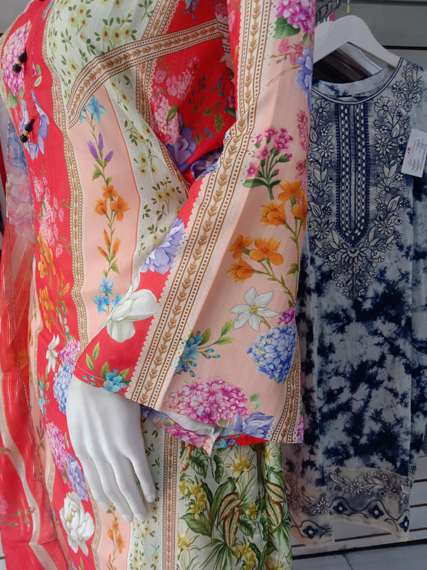 Summer Digital Print 3PC  Shalwar Kameez Dress SS4028
