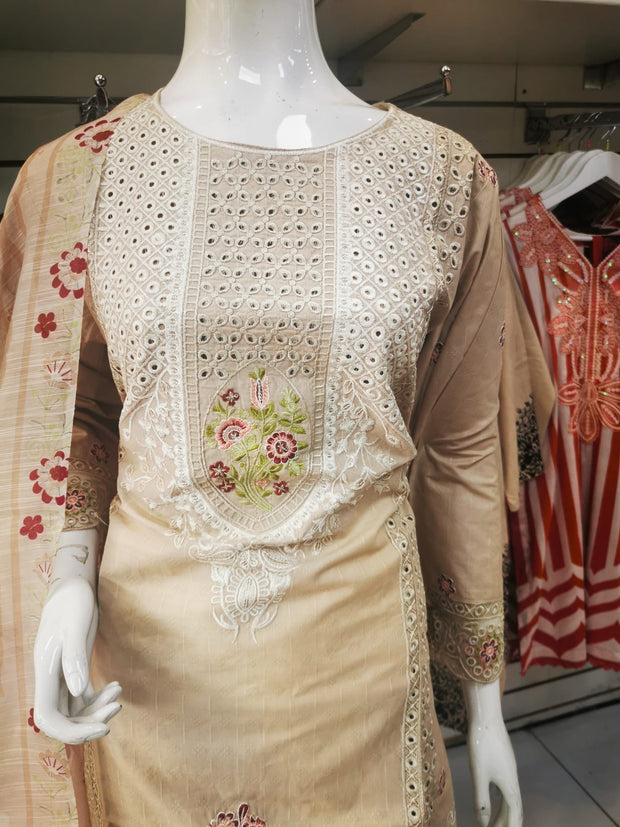 Silky Cotton 3PC  Shalwar Kameez Dress SS4060