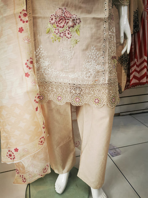 Silky Cotton 3PC  Shalwar Kameez Dress SS4060