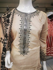 Silky Cotton 3PC  Shalwar Kameez Dress SS4053