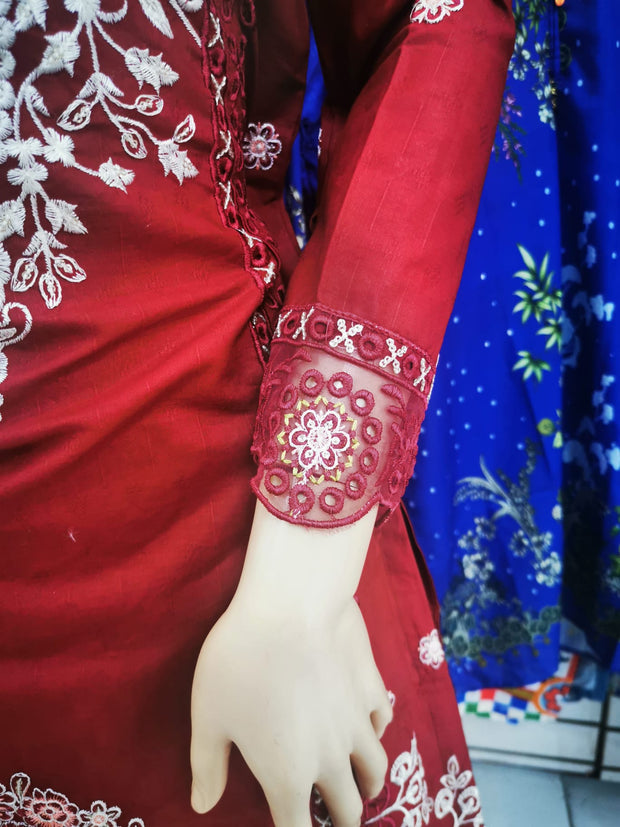 Silky Cotton 3PC  Shalwar Kameez Dress SS4061