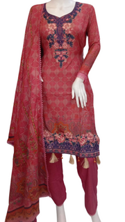 Pink Dhanak 3PC Shalwar Kameez Dress SS3926