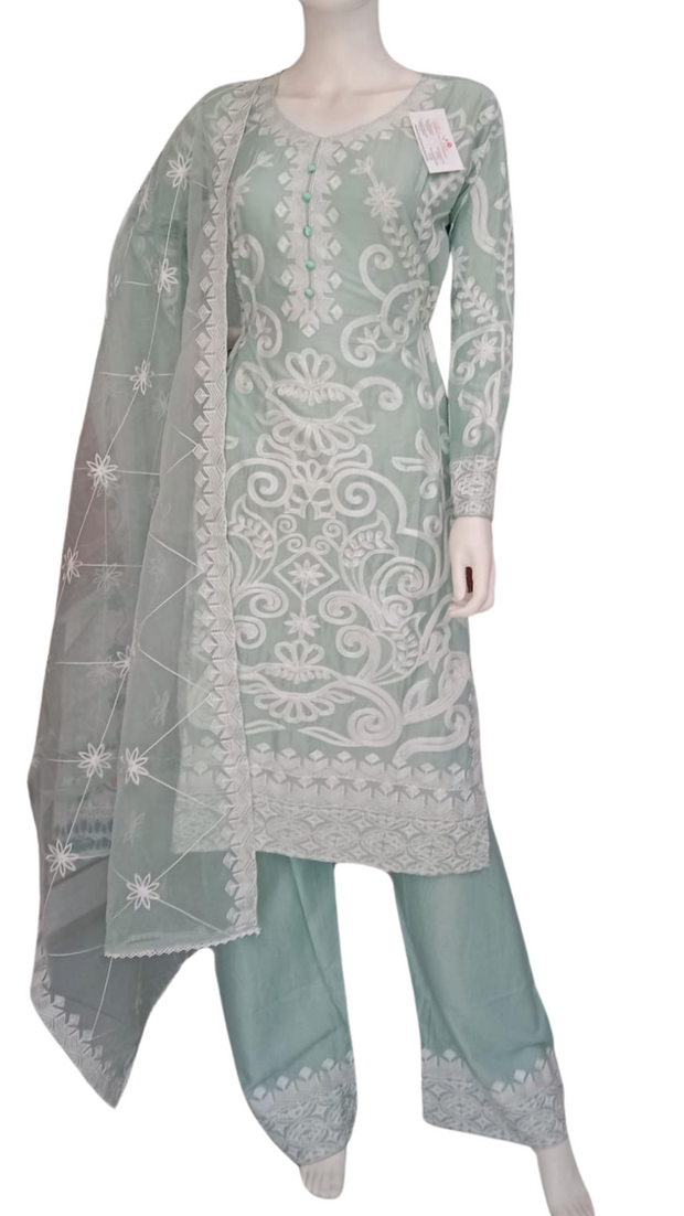 SS3919- Linen Embroidery - Readymade - Shalwar Kameez 3PC