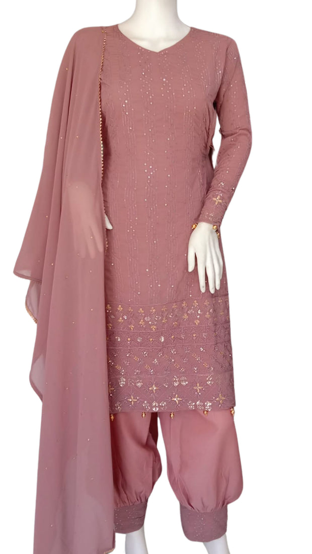 SS3915- Chiffon Embroidery - Readymade - Shalwar Kameez 3PC