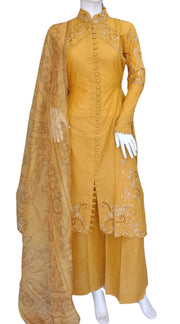 Mustard Cotton Cambric Readymade Shalwar Kameez 3PC SS3958