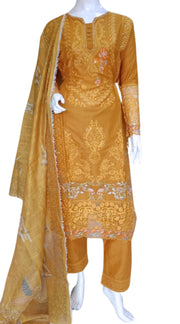Gold Cambric Readymade Shalwar Kameez 3PC SS3964