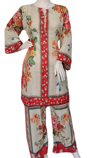 Summer Digital Print 2PC  Shalwar Kameez Dress SS4019
