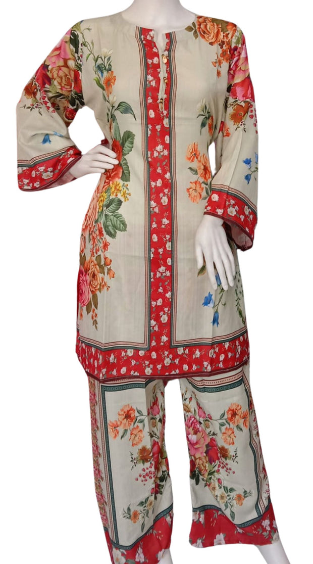 Summer Digital Print 2PC  Shalwar Kameez Dress SS4019