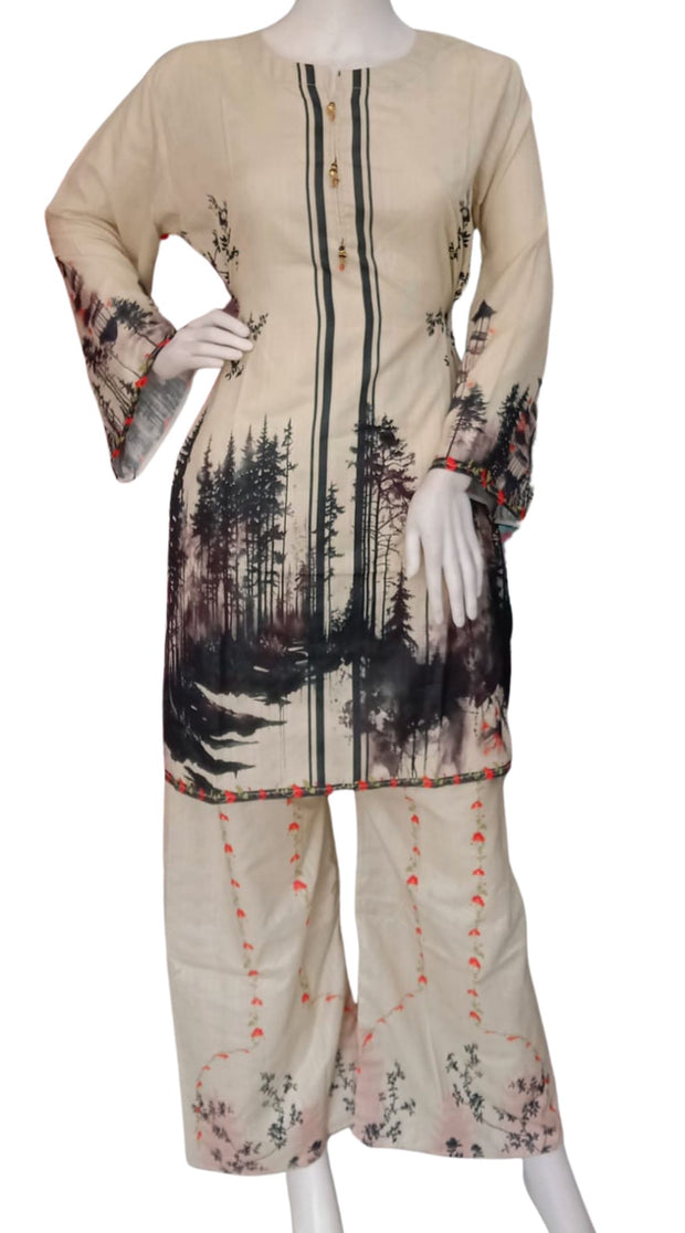 Summer Digital Print 2PC  Shalwar Kameez Dress SS4023