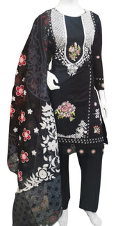Silky Cotton 3PC  Shalwar Kameez Dress SS4056
