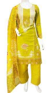 Silky Cotton 3PC  Shalwar Kameez Dress SS4058