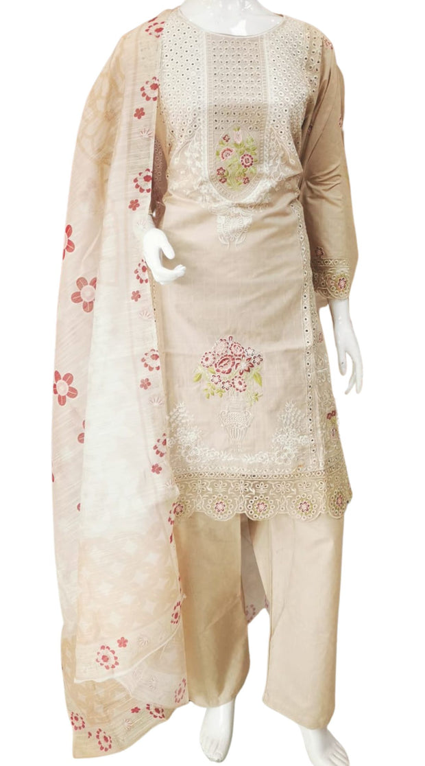 Silky Cotton 3PC  Shalwar Kameez Dress SS4060