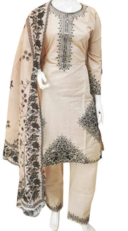 Silky Cotton 3PC  Shalwar Kameez Dress SS4053