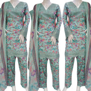 Iznik Inspired Blue 3PC Shalwar Kameez Ready to wear SS4007