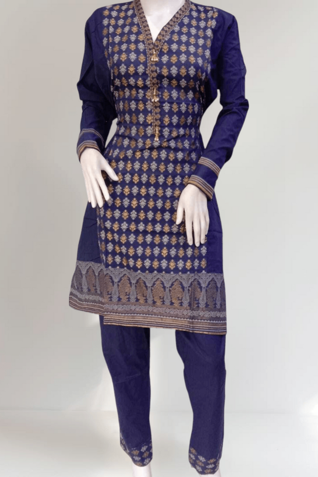 Khaadi 2pc Banarsi Cotton Shalwar Kameez Dress SS3976