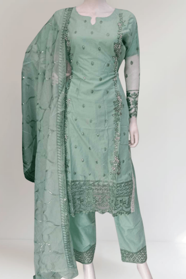 Mint Cambric Readymade Shalwar Kameez 3PC SS3980