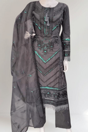 Black Cambric Readymade Shalwar Kameez 3PC SS3979