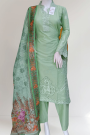 Green Cambric Readymade Shalwar Kameez 3PC SS3989