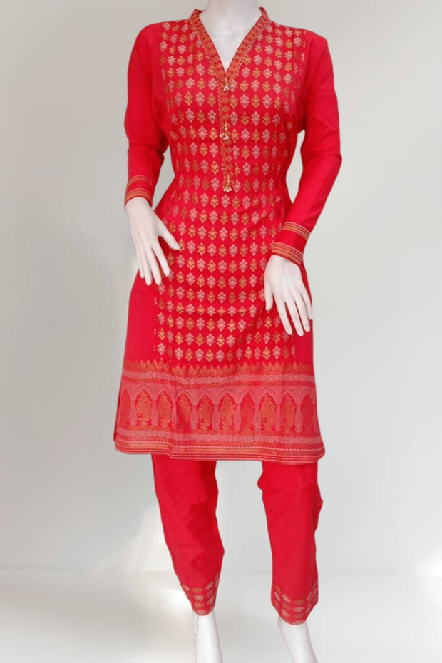 Khaadi 2pc Banarsi Cotton Shalwar Kameez Dress SS3974