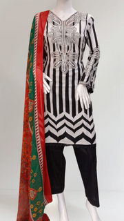Maria B Inspired Black 3PC Shalwar Kameez Ready to wear SS4002