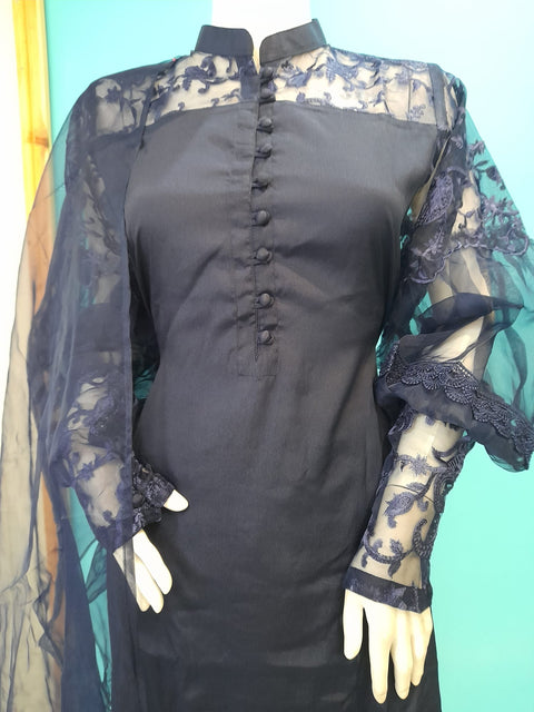 Navy Designer Gulerana Shalwar Kameez SS2868