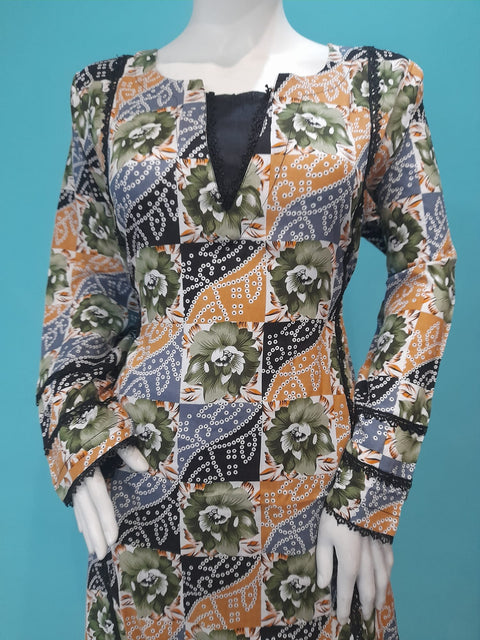 Green Linen 2pc Print  Shalwar Kameez SS2937