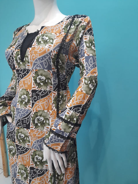 Green Linen 2pc Print  Shalwar Kameez SS2937