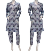 Blue Chikan Kari print 2PC Shalwar Kameez Ready to wear SS3014